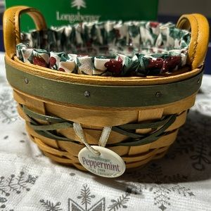 1999 Longaberger Peppermint tree trimming basket